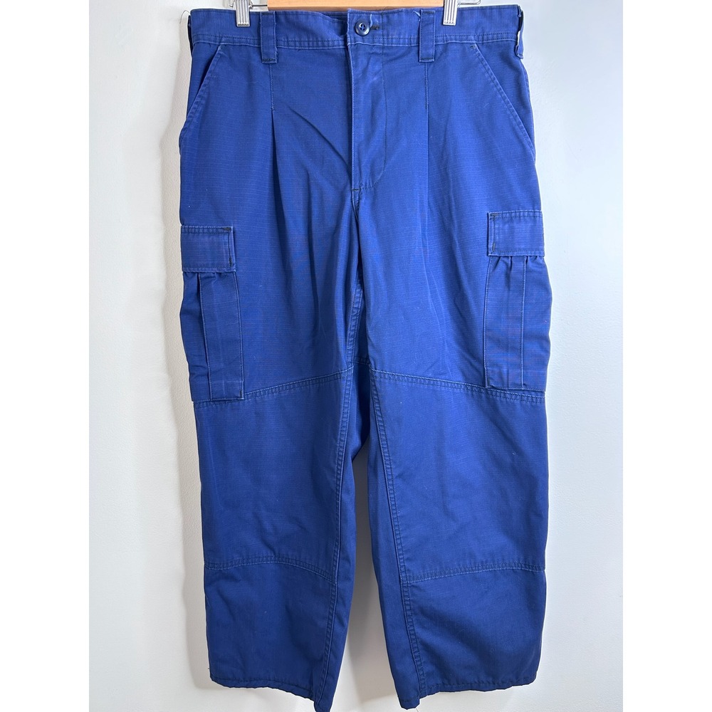 US Coast Guard ODU Cargo Pants 31-35x26 Long Navy Blue Ripstop Tactical Gorpcore